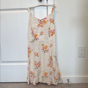 Old Navy Cream Floral Midi Dress